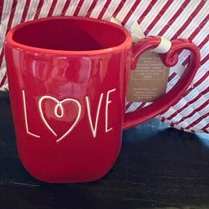 Rae Dunn Heart Design Red Mug